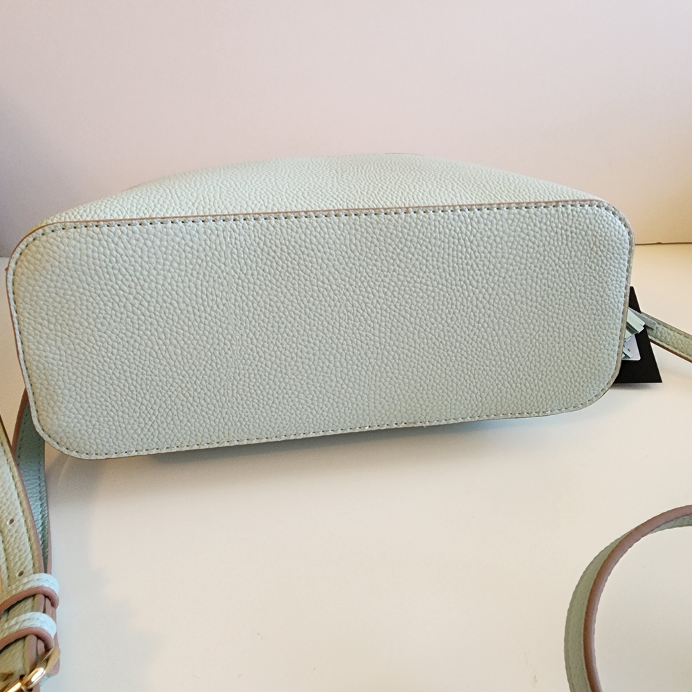 Nanette Lepore Cream & Light Blue Sullivan Three-Compartment Crossbody Bag NWT - Picture 7 of 10